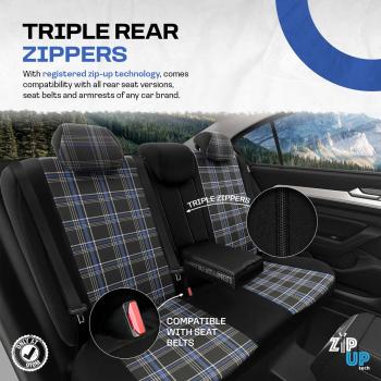 Auto Sitzbezug Set Universal Vorne und Hinten Komfortabel Komplett Set